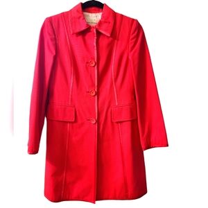 Banana Republic Coat Women's Size Petite S Hot Pink Mid-Length Lined